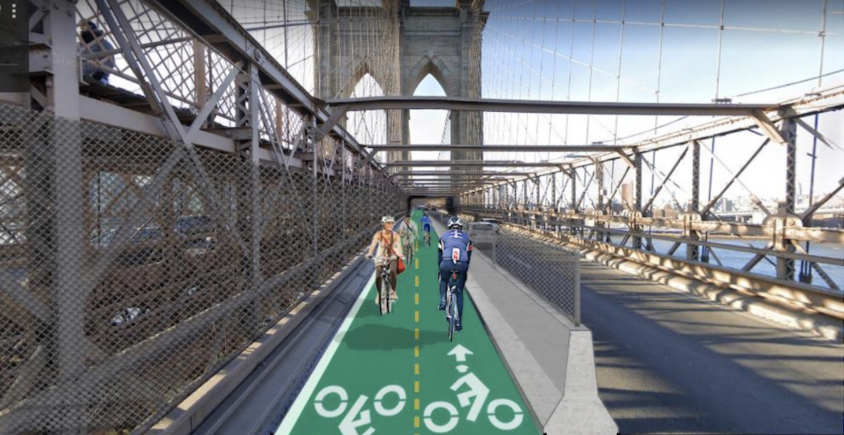 brooklyn bridge bike lane