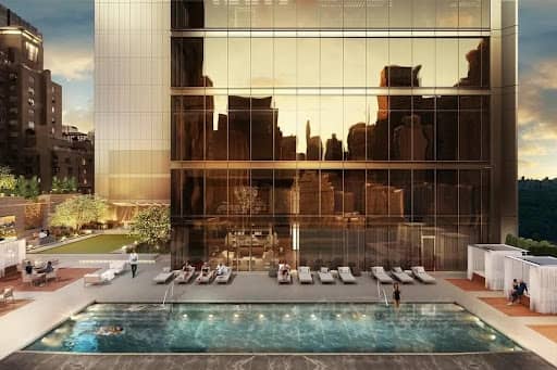 Outdoor pool at 217 West 57th Street