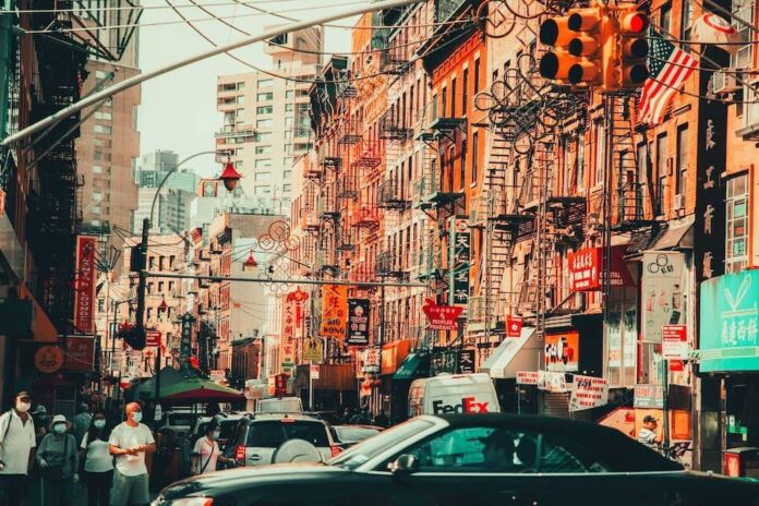 Street view of Chinatown in Manhattan
