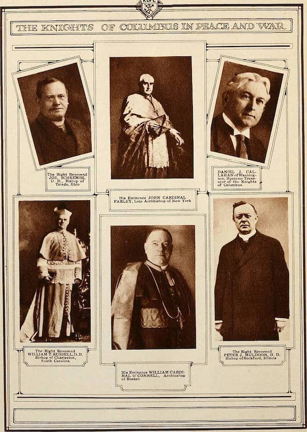 A poster of the Knights of Columbus
