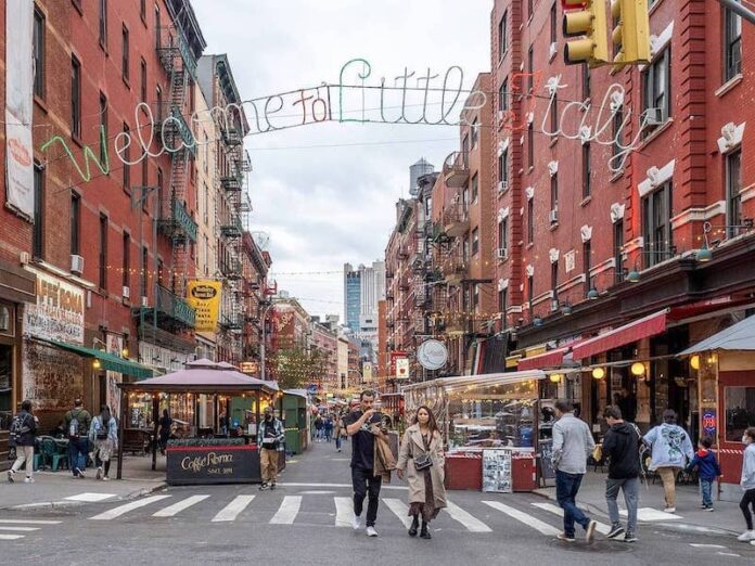 Welcome to Little Italy sign in Manhattan