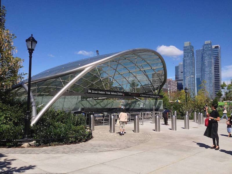 Entrance of the Hudson Yards Subway