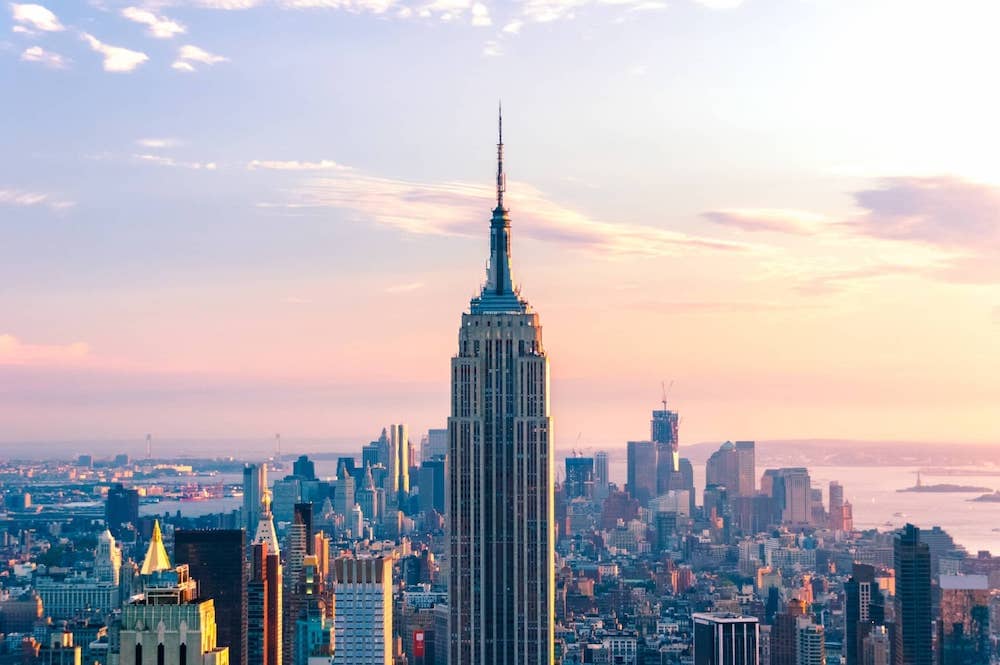 Empire State Building against NYC Skyline