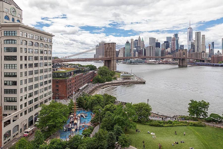 View of Brooklyn Bridge from the Manhattan Bridge